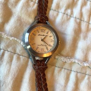 Leather Braided Double Band Watch | Eddie Bauer